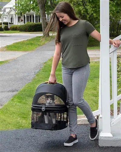 Black VIEW 360 Pet Carrier & Car Seat - PremiumPetsPlus