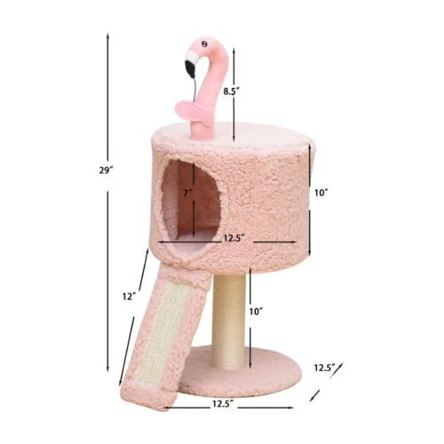 Catry Flamingo Small Cat Tree with Scratching board