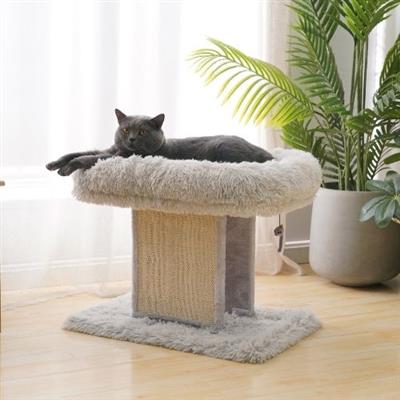 Catry Ivory Large Cat Perch with Scratching post
