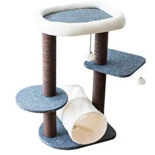 Catry, Lifted Multi-Activity Cat Tree with Tunnel - PremiumPetsPlus