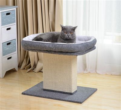 Catry Mellow Cat Bed Minimalist Design with Sisal Scratching Post