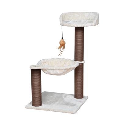Catry, Nirvana Cat Tree Hammock Bed with Recycled Paper Scratching Posts and Teasing Feather