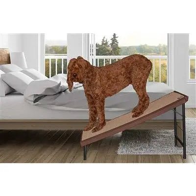 Chocolate Ultra-Lite Free-Standing Pet Ramp With Supertrax - PremiumPetsPlus