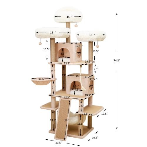 Deluxe Cat Tower Sizing Chart
