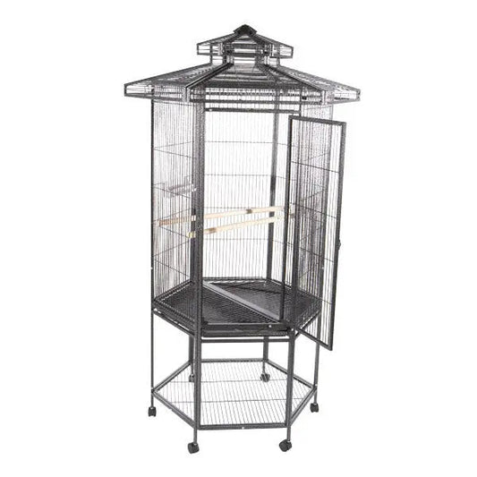 27"x30"x69" Diameter Hexagon Cage - PremiumPetsPlus