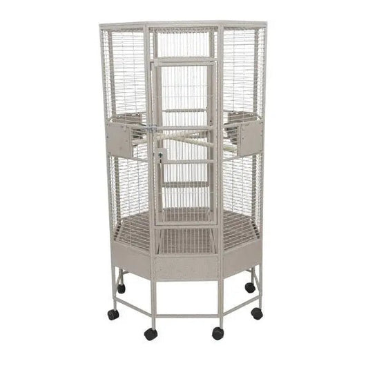 36"x36"x67" Diameter Octagon Parrot Cage - PremiumPetsPlus