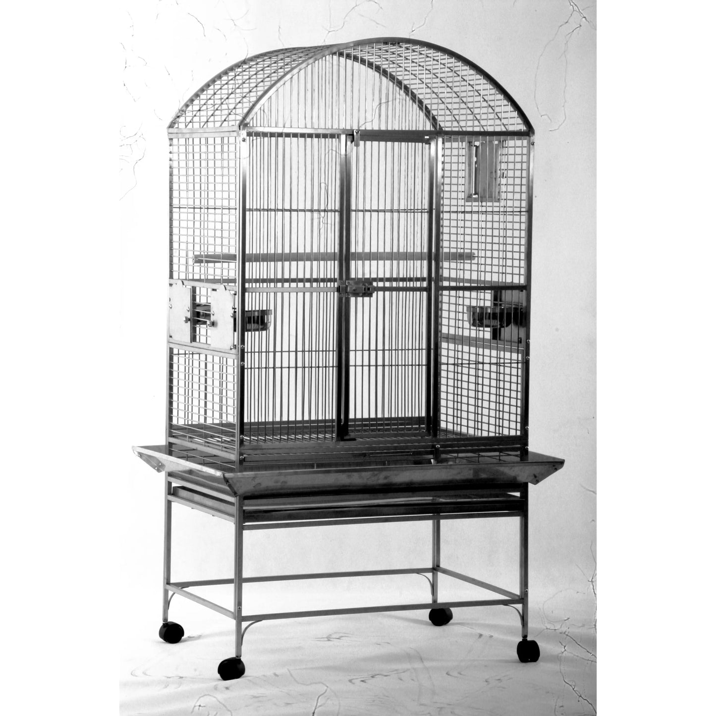 32"x23"x63" DomeTop Cage Stainless Steel - PremiumPetsPlus