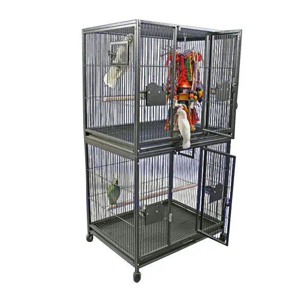 40"x30"x73'' Double Stack Breeder Cage with Key Locks - PremiumPetsPlus
