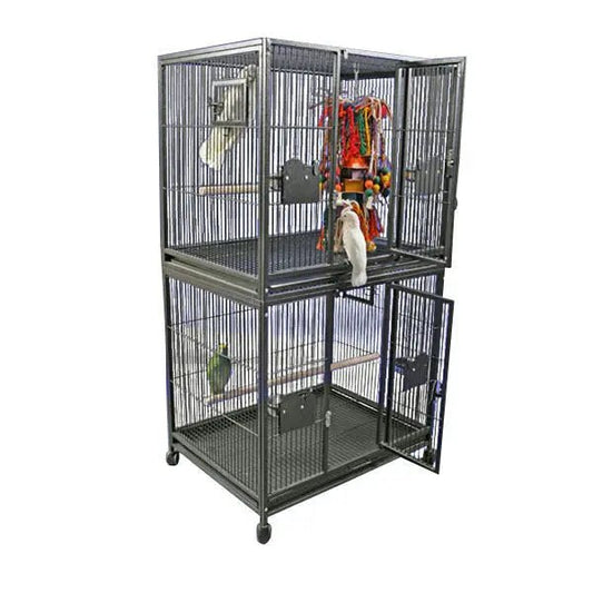 40"x30"x73'' Double Stack Breeder Cage with Key Locks - PremiumPetsPlus
