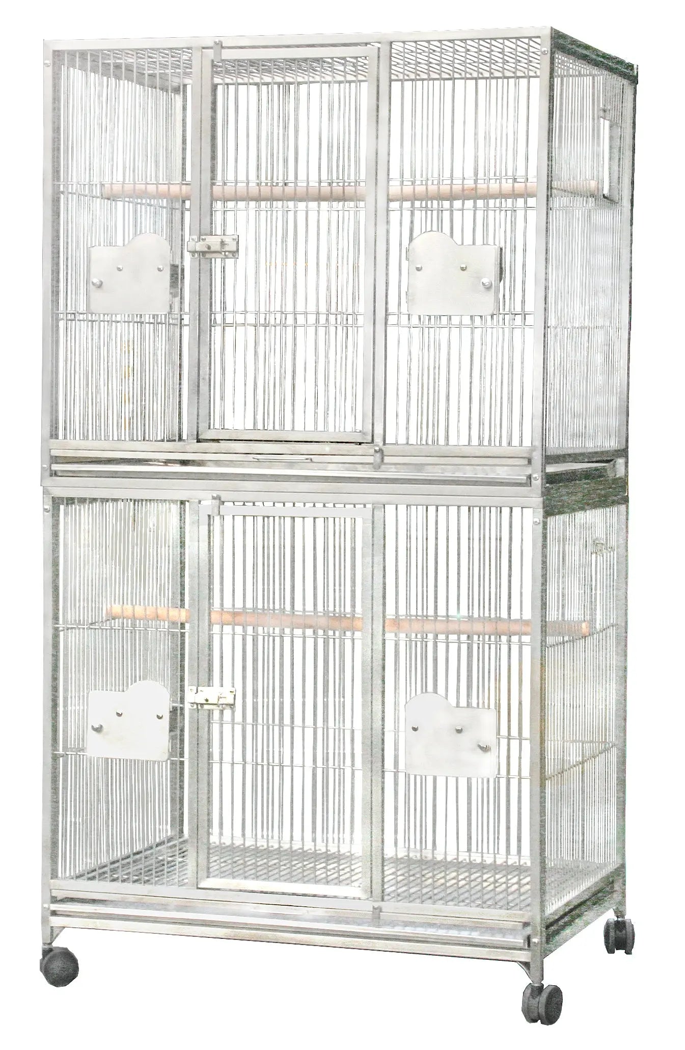 40"x30"x73'' Double Stack Breeder Cage with Key Locks - PremiumPetsPlus