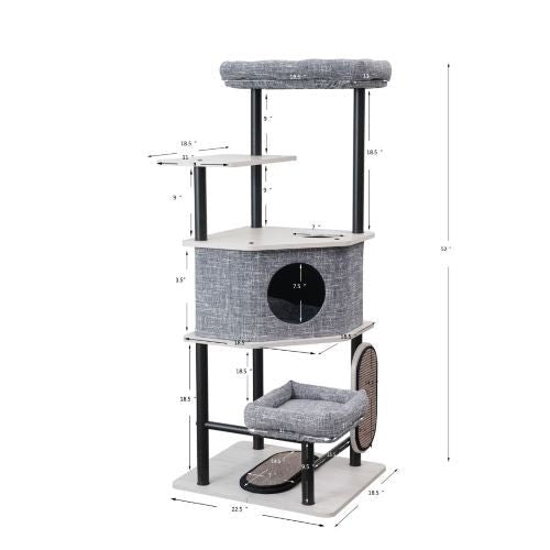 Industrial Style Large Cat Tower Sizing Chart