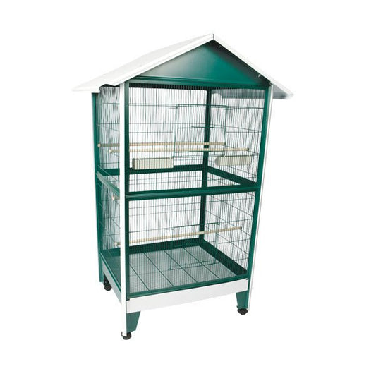 Large Pitched Roof Aviary 32'x28"x72
