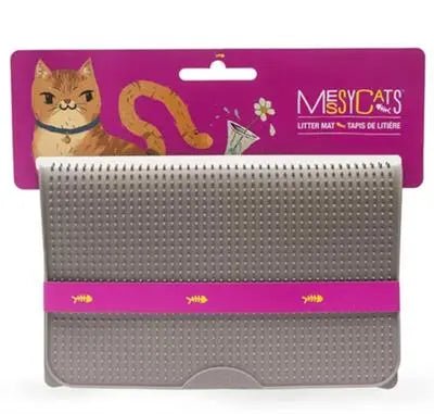 Messy Mutts Cat Litter Mat Grey - PremiumPetsPlus