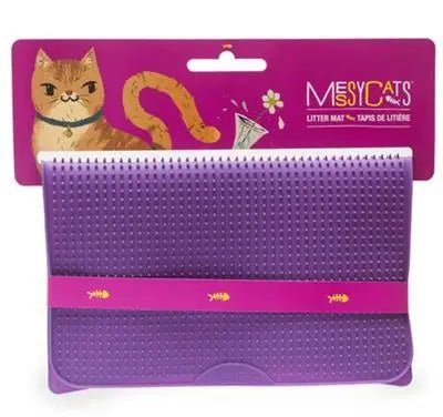 Messy Mutts Cat Litter Mat Purple - PremiumPetsPlus