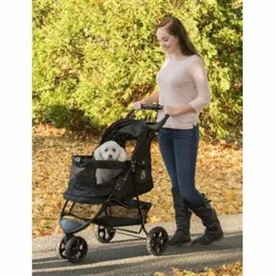 No-Zip Special Edition Pet Stroller, Gold Monogram - PremiumPetsPlus