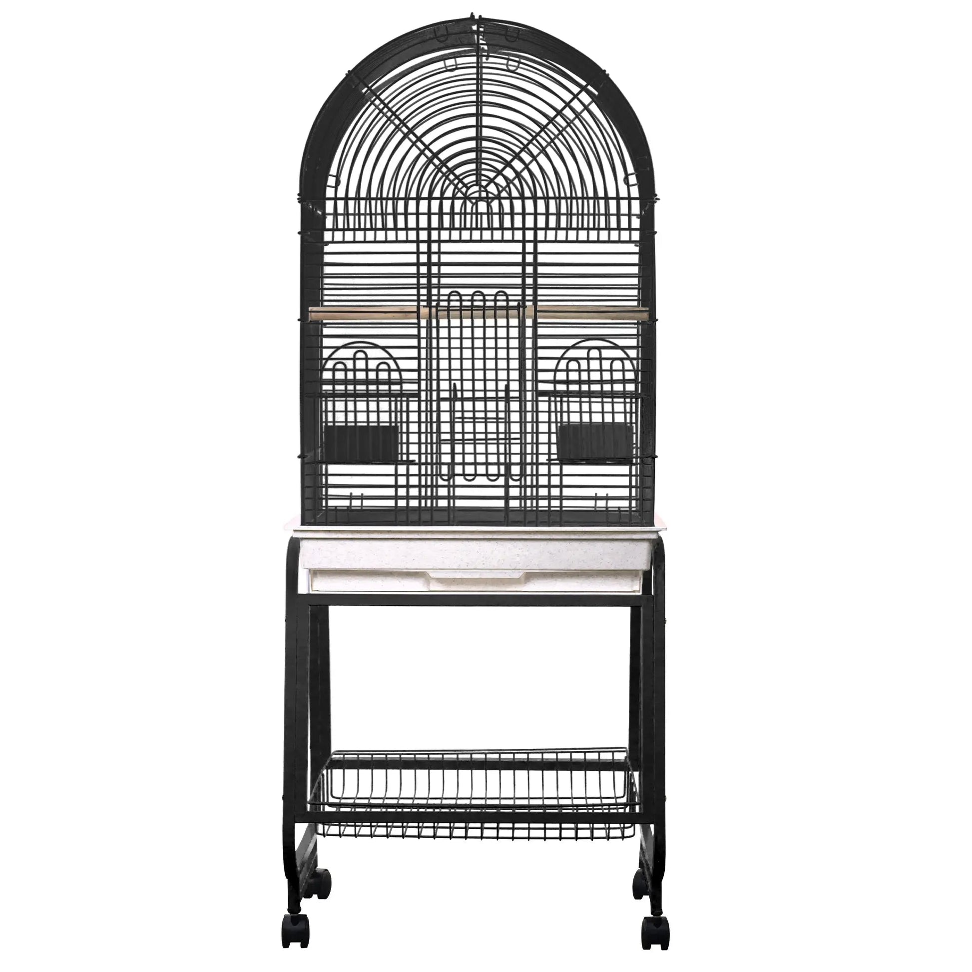 22"x17"x58" Opening Dome Top, Plastic Base, and Removable Metal Stand - PremiumPetsPlus
