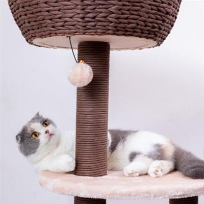 Petpals Pharaoh Natural Aesthetic, Handwoven, Eco-friendly Large Cat Tower