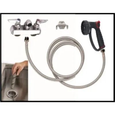 Tub Plumbing Complete Set-up 4″ Center with Hair Interceptor by PetLift - PremiumPetsPlus